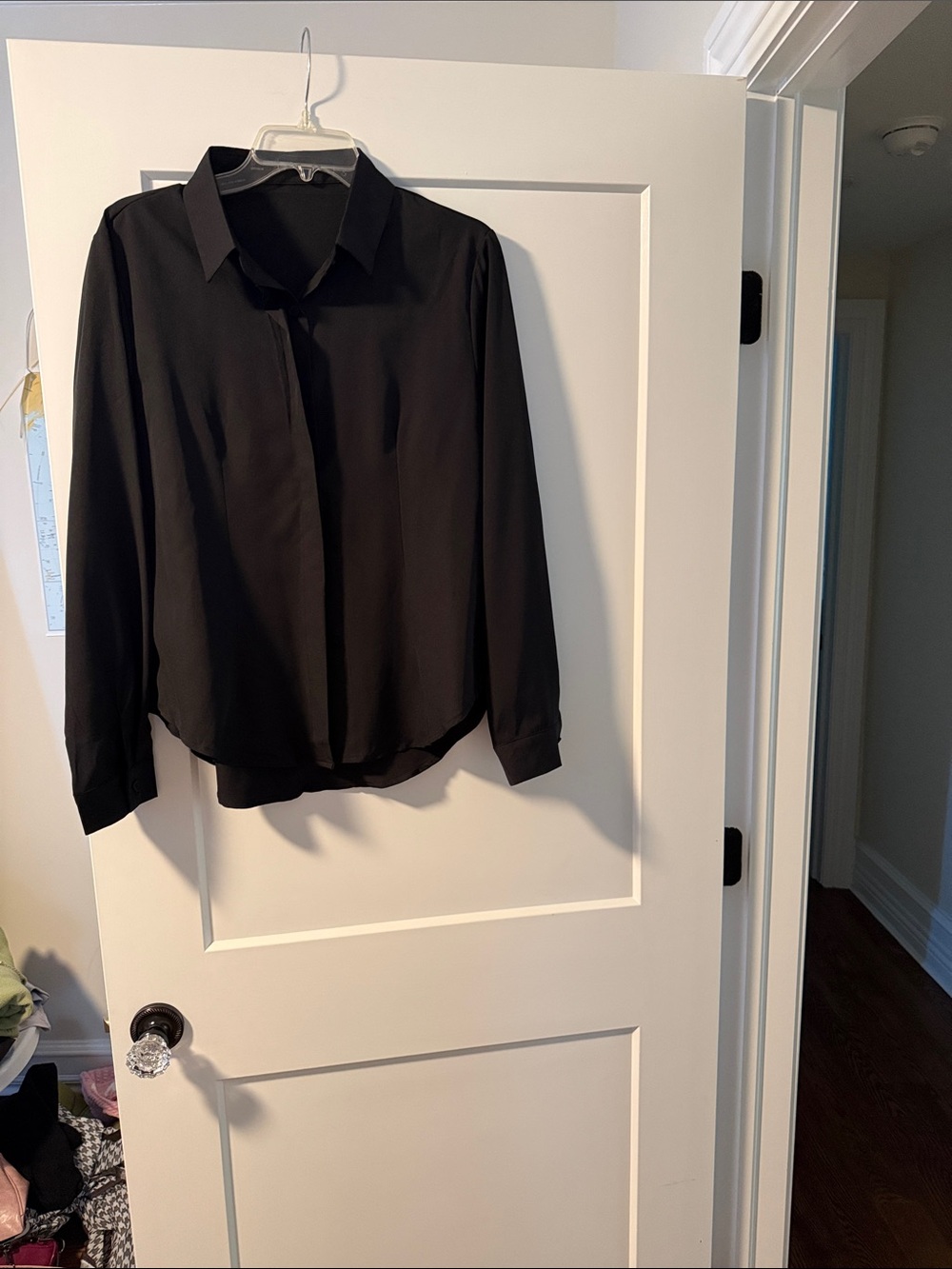 Classic Black Button-Up Blouse